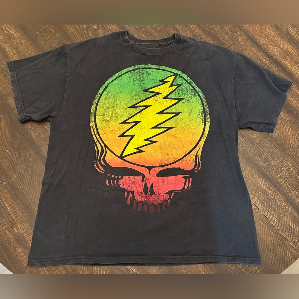 Vintage Grateful Dead Band T-Shirt Black 2009-Zion Tag-Large